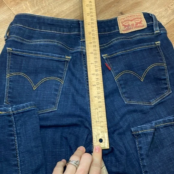 Levi’s Strauss Original Jean Pants Women’s Blue 711 Skinny 27 Stretch Denim EUC - Picture 7 of 8